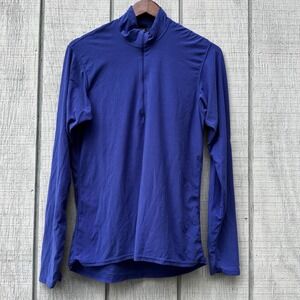 VTG Patagonia Capilene 1/4 Zip Long Sleeve Active Top Pullover‎ Women's Med Blue